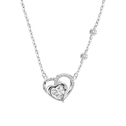 Colier din argint  cu pietre Cubic Zirconia Incolor