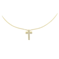 Colier din aur galben cu pietre Diamant