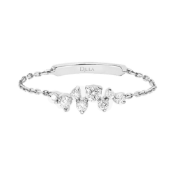 Inel din aur alb cu pietre Diamant
