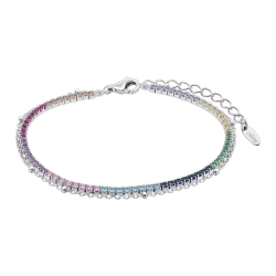 Brățară din argint  cu pietre Cubic Zirconia Multicoloră