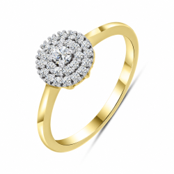 Inel din aur galben cu Cubic Zirconia Incolor