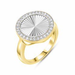 Inel din aur galben cu Cubic Zirconia Incolor